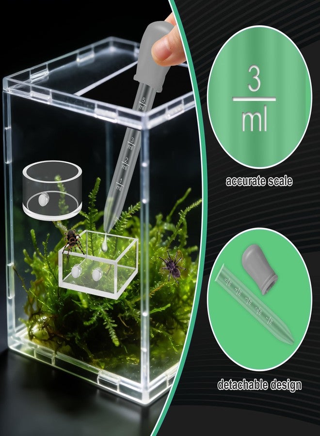 Windspeed 2+1P 1.8 in Mini Jumping Spider Feeding Dish Magnet Tarantula Water Bowl for Spider Feeder Water Dish for Tarantula Tank Enclosure Accessories, with A Dropper - Image 5